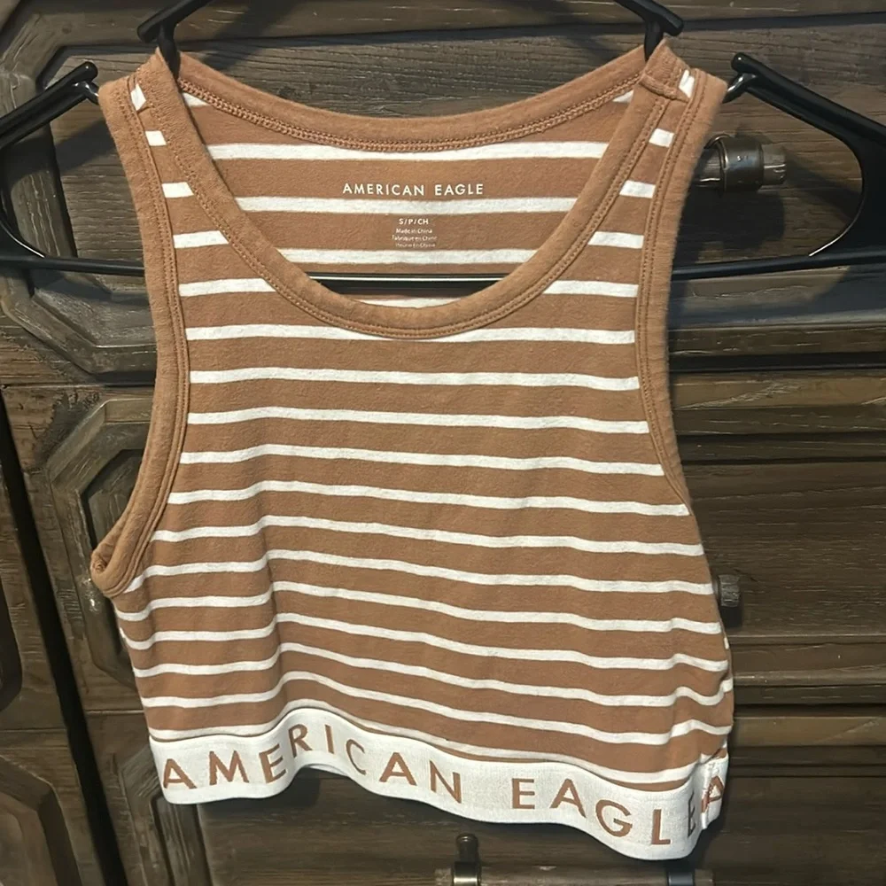 American Eagle Cropped Tank Top - Picture 1 of 5